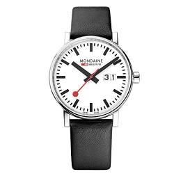 Mondaine Herren Analog Schweizer Quarzwerk Uhr mit Vegan Traubenleder Armband MSE.40210.LBV von Mondaine