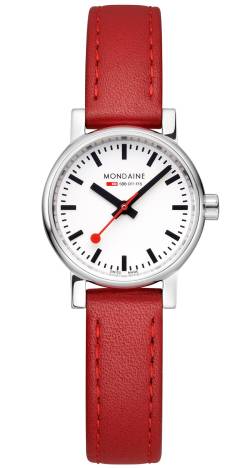 Mondaine MSE.26110.LCV Damen-Armbanduhr evo2 Rot 26 mm von Mondaine