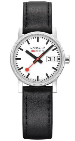 Mondaine MSE.30210.LBV Damenuhr evo2 Großdatum Schwarz 30 mm von Mondaine