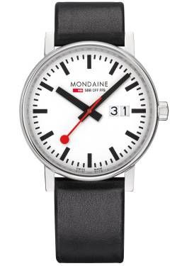 Mondaine MSE.40210.LBV Herrenuhr evo2 Großdatum Schwarz 40 mm von Mondaine