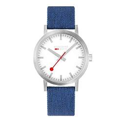 Mondaine Unisex-Erwachsene Analog Quarz Uhr mit Textil-Kork Armband A660.30360.17SBD von Mondaine