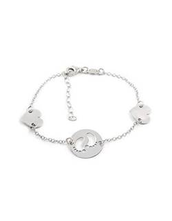 Monde Petit Armband Baby Füße mit Herzen 925 Sterling Silber - Geschenkbox von Monde Petit