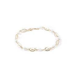 Mondepetit Armband perlen Gelbgold 9 Karats (375) - Geschenkbox - Garantiezertifikat von Monde Petit