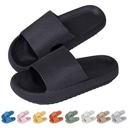 MoneRffi Badelatschen Damen Herren Wolkenschuhe- cloud slides Badeschuhe wolken damen airfoot hausschuhe Cloudyzz Bequeme rutschfeste Dusch Badeschlappen(schwarz#1,40/41) von MoneRffi