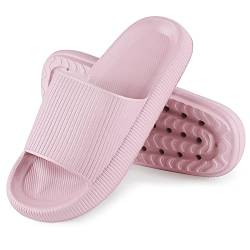 MoneRffi Badeschlappen Damen Herren Sandalen Sommer Unisex Badeschuhe Home Slippers Badelatschen Gartenschuhe rutschfest Pantoffeln Indoor Hausschuhe cloudyzz Schlappen (Rosa,38/39 EU) von MoneRffi