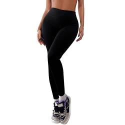 MoneRffi Damen Thermo Leggings Gefütterte Thermoleggins Dicke High Waist Elastisch Strumpfhose mit Verdickte Innenfleece Blickdicht Sportleggins Lang Warm Strumpfleggings Thermohose M von MoneRffi