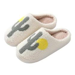 MoneRffi Pantoffeln Damen Plüsch Winter Hausschuhe, Warme Fluffy rutschfest Plüschschuhe Schlappen, Cartoon Bequem Lustige Herren Weiche Slippers for Indoor Outdoor von MoneRffi