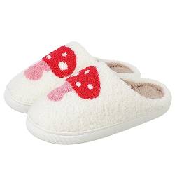 MoneRffi Pantoffeln Damen Plüsch Winter Hausschuhe, Warme Fluffy rutschfest Plüschschuhe Schlappen, Cartoon Bequem Lustige Herren Weiche Slippers for Indoor Outdoor von MoneRffi