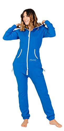 Moniz Damen Jumpsuit, Onesie, Overall (XS, blau) von Moniz