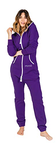 Moniz Damen Jumpsuit, Onesie, Overall (XS, lila) von Moniz