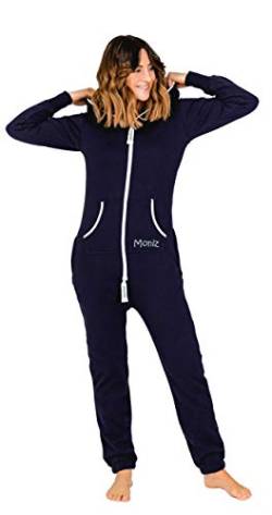 Moniz Damen Jumpsuit, Onesie, Overall (dunkelblau, M) von Moniz