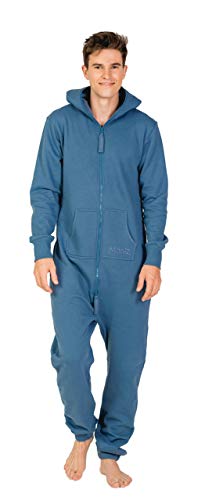 Moniz Herren Jumpsuit, Onesie, Overall (M, Jeans Blau) von Moniz