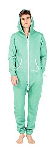 Moniz Herren Jumpsuit, Onesie, Overall (XL, Mint) von Moniz