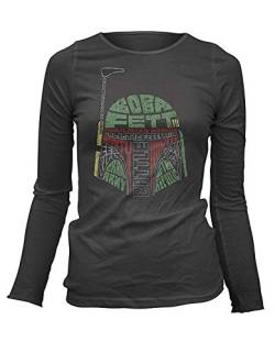 Damen Longsleeve T-Shirt Boba Fett Star Movie Kino Wars von Monkey Print