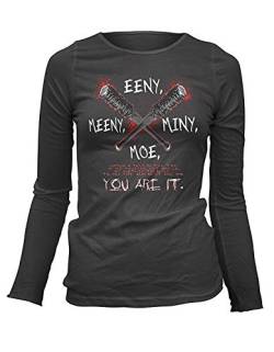 Damen Longsleeve T-Shirt Walking, Dead Eeny Meeny Miny Moe. You Are it ! Negan von Monkey Print
