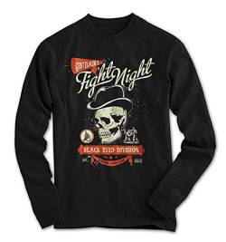 Herren Longsleeve T-Shirt Fight Night -Black Eyed Devision von Monkey Print