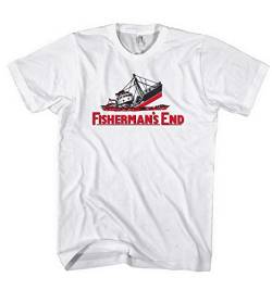 Herren T-Shirt Fishermans End - Funny Seemann Spass, Farbe:Weiß, Größe:L von Monkey Print