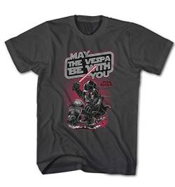 Herren T-Shirt May The Vespa be with You Vader Star Darkside, Farbe:Anthrazit, Größe:XXL von Monkey Print