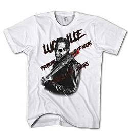 Herren T-Shirt Negan Totenkopf Saviors Walking Zombie Dead Lucille von Monkey Print