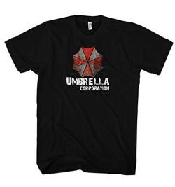 T-Shirt -Umbrella Corporation - Evil -Tee-Hemd Resident Game, Größe:3XL, Farbe:Schwarztöne von Monkey Print