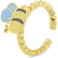 Monkimau Fingerring Damen Ring Bienen 18k Gold plattiert (Packung), 18 Karat vergoldet von Monkimau