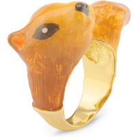 Monkimau Fingerring Damen Ring Eichhörnchen 18k Gold plattiert (Packung), 18 Karat vergoldet von Monkimau