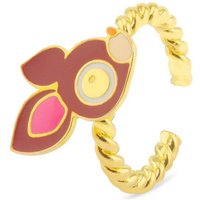 Monkimau Fingerring Damen Ring Reh 18k Gold plattiert (Packung), 18 Karat vergoldet von Monkimau