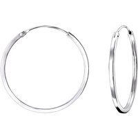 Monkimau Paar Creolen Damen Ohrringe Hoop Creolen 925 Silber 30mm (Packung) von Monkimau