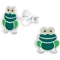 Monkimau Paar Ohrstecker Frosch Kinder Ohrringe 925 Silber Ohrstecker (Packung) von Monkimau