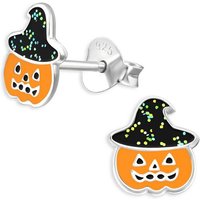 Monkimau Paar Ohrstecker Halloween Kürbis Kinder Ohrringe aus 925 Silber (Packung, Paar Ohrstecker) von Monkimau