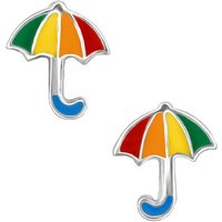 Monkimau Paar Ohrstecker Regenschirm Ohrringe Silber Kinder Ohrstecker (Packung) von Monkimau