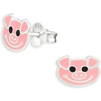 Monkimau Paar Ohrstecker Schweinchen Kinder Ohrringe aus 925 Silber (Packung) von Monkimau