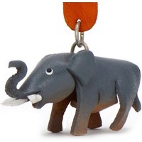 Monkimau Schlüsselanhänger Afrikanischer Elefanten Schlüsselanhänger Leder Tier Figur (Packung) von Monkimau