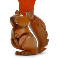 Monkimau Schlüsselanhänger Eichhörnchen Schlüsselanhänger Leder Tier Figur (Packung) von Monkimau