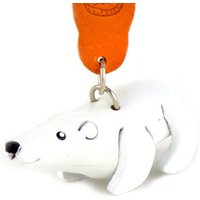 Monkimau Schlüsselanhänger Eisbär Schlüsselanhänger Leder Tier Figur (Packung) von Monkimau