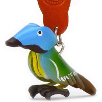 Monkimau Schlüsselanhänger Eisvogel Schlüsselanhänger Leder Tier Figur (Packung) von Monkimau