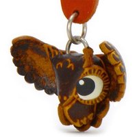 Monkimau Schlüsselanhänger Eulen Schlüsselanhänger Leder Tier Figur (Packung) von Monkimau