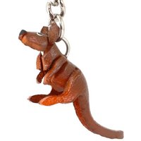 Monkimau Schlüsselanhänger Känguru Schlüsselanhänger Leder Tier Figur (Packung) von Monkimau