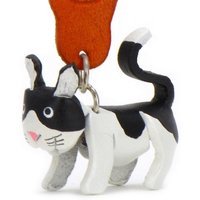 Monkimau Schlüsselanhänger Katzen Schlüsselanhänger Leder Tier Figur (Packung) von Monkimau