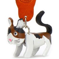 Monkimau Schlüsselanhänger Katzen Schlüsselanhänger Leder Tier Figur (Packung) von Monkimau