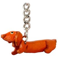 Monkimau Schlüsselanhänger Kleinen Dackel Schlüsselanhänger Leder Tier Figur (Packung) von Monkimau