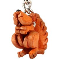 Monkimau Schlüsselanhänger Kleiner Eichhörnchen Schlüsselanhänger Leder Tier Figur (Packung) von Monkimau