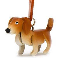 Monkimau Schlüsselanhänger Labrador Retriever Schlüsselanhänger Leder Tier Figur (Packung) von Monkimau