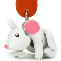 Monkimau Schlüsselanhänger Maus Schlüsselanhänger Leder Tier Figur (Packung) von Monkimau