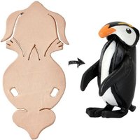 Monkimau Schlüsselanhänger Pinguin DIY Tier Figur aus Leder (Packung) von Monkimau