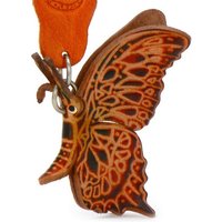 Monkimau Schlüsselanhänger Schmetterling Schlüsselanhänger Leder Tier Figur (Packung) von Monkimau