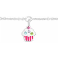 Monkimau Silberarmband Armkette mit Cupcake Kuchen Anhänger Silber Schmuck (Packung) von Monkimau