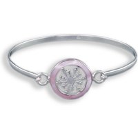 Monkimau Silberarmband Damen Schneeflocken Armreifen aus 925 Silber (Packung) von Monkimau