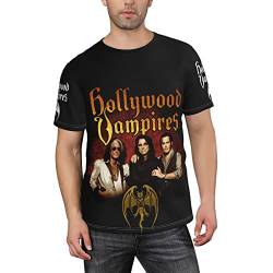 3D Lustiges T-Shirt Hollywood Vampire Raise The Dead Neuheit T-Shirts Streetwear, Schwarz , 3XL von Monking