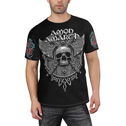 Lustiges 3D-T-Shirt, Amon-Amarth, Metallband, Streetwear, Schwarz , L von Monking